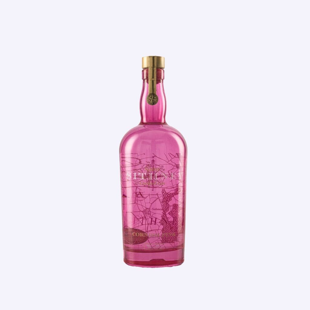 Bottle of Saint Sithney Cornish Pink Gin