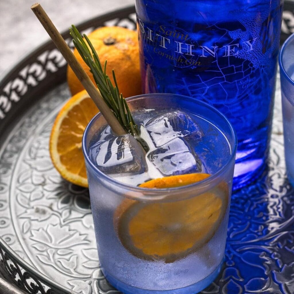 Sithney Closeup Glass With Rosemary Inside