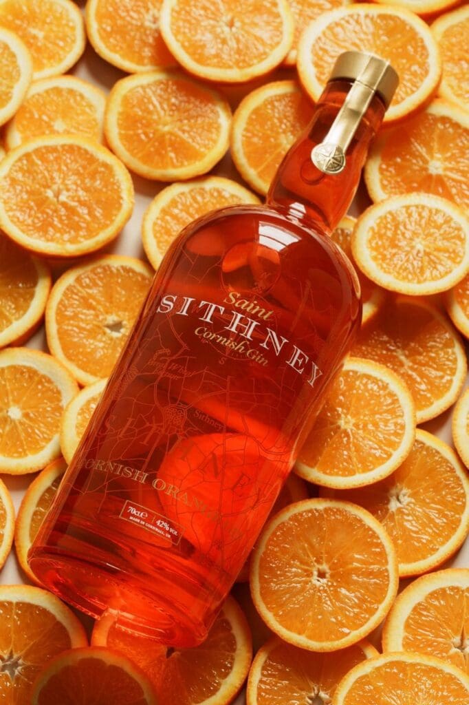 Sithney Closeup Orange Gin On Oranges