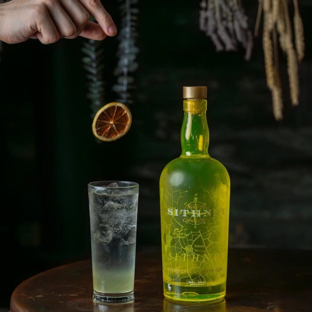Sithney Lemon Drink Dropping In Fruit