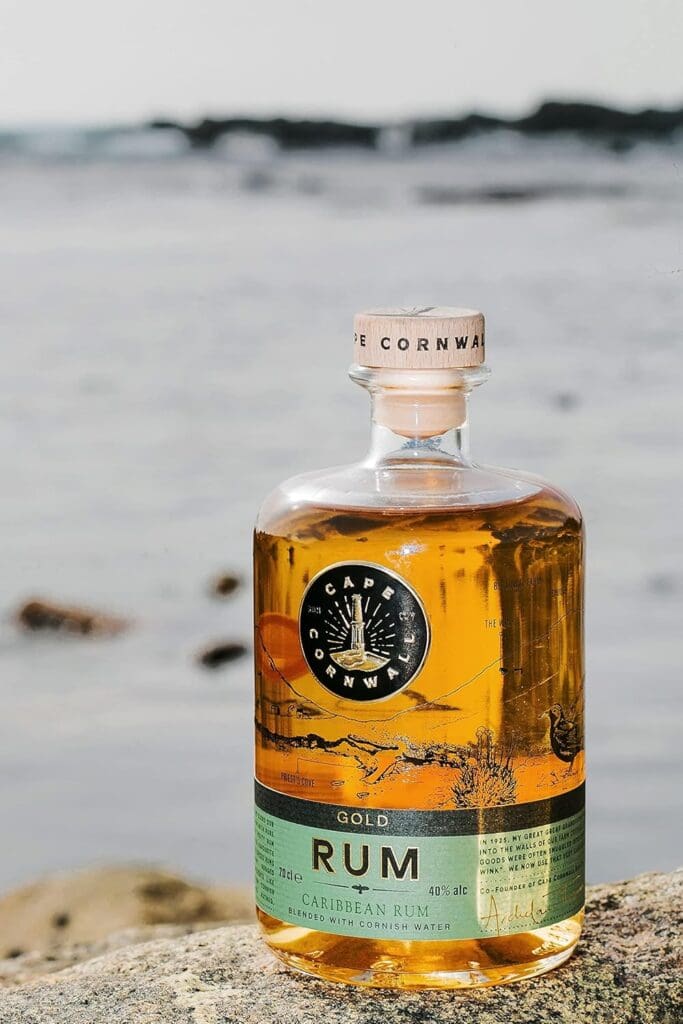 Cape Cornwall Gold rum by the sea